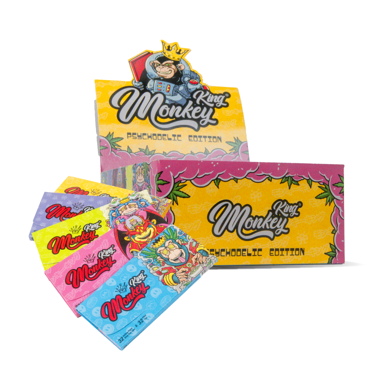 Monkey King Psychedelic Rolling Papers With Tips Combipacks Default Title