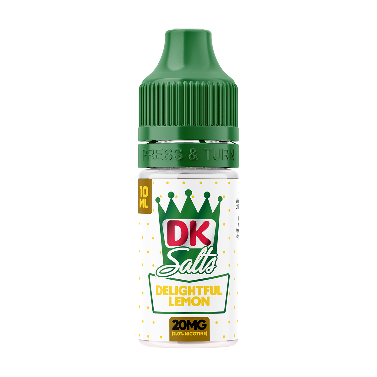 DK Salts Delightful Lemon vape juice bottle on a white background