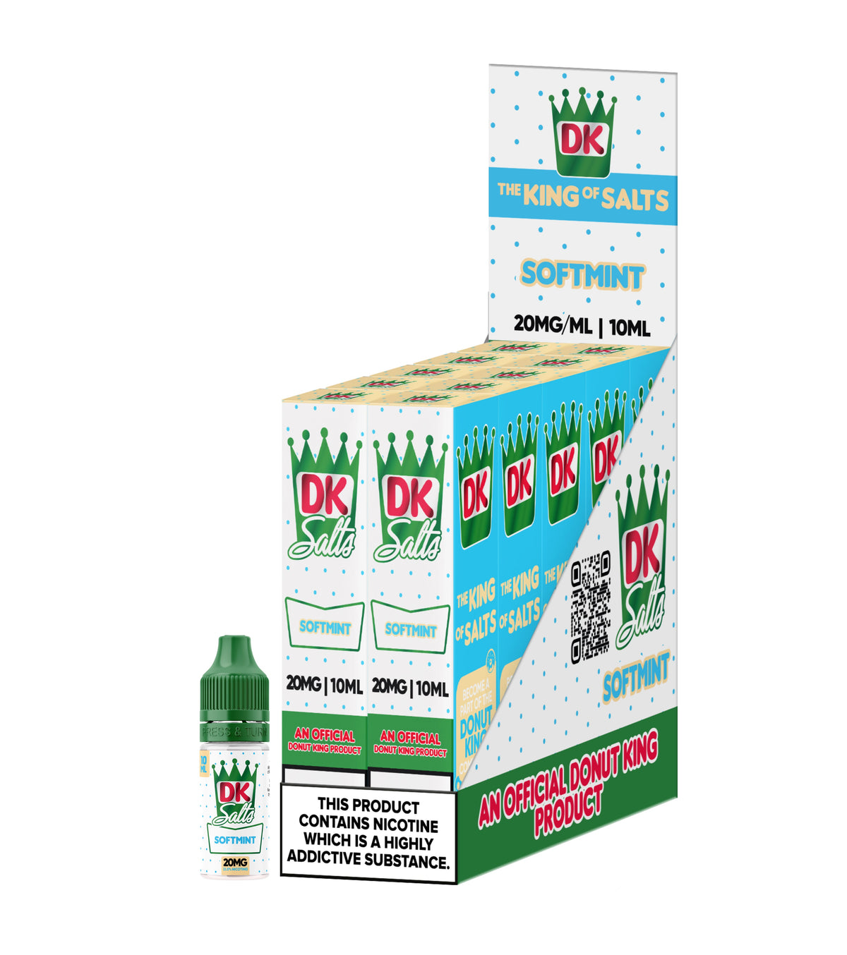 Donut King Softmint CDU with Softmint Vape Liquid Bottle