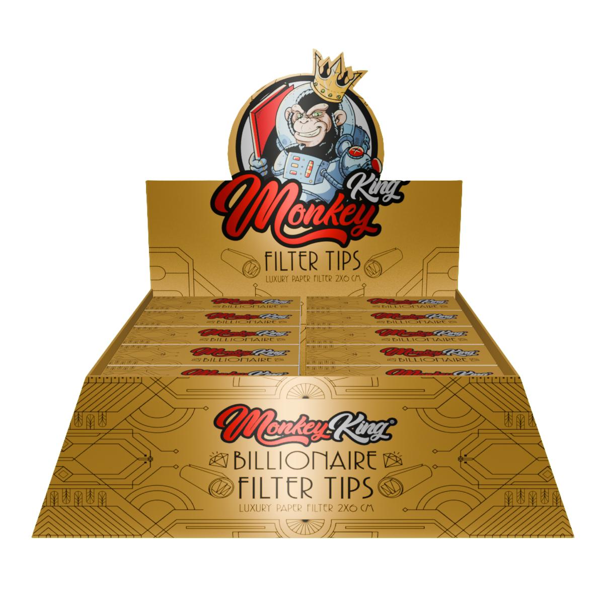 Monkey King Billionaire Filter Tips - (50 Pack)