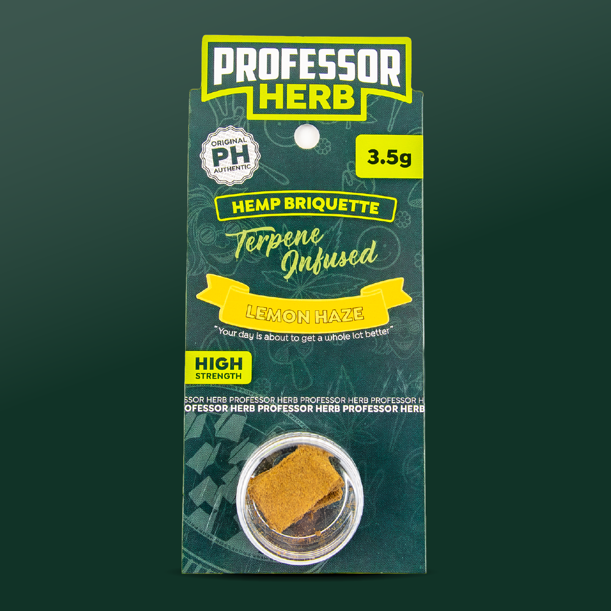Professor Herb Hemp Briquette Hash (3.5g) x5 Pouches - Lemon Haze