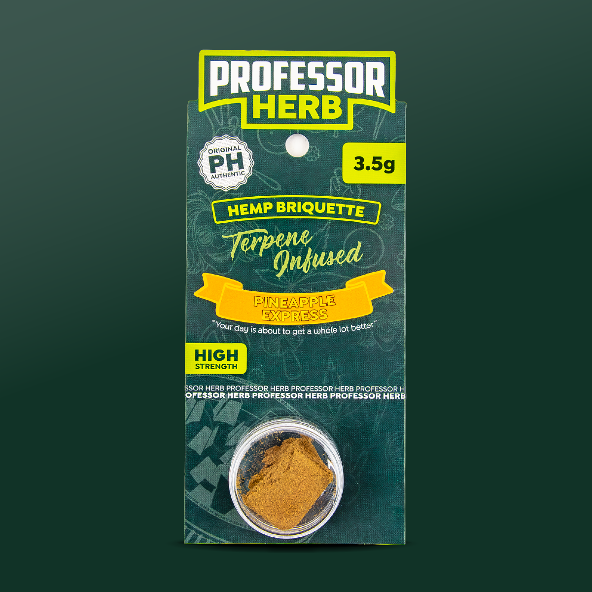 Professor Herb Hemp Briquette Hash (3.5g) x5 Pouches - Pineapple Express