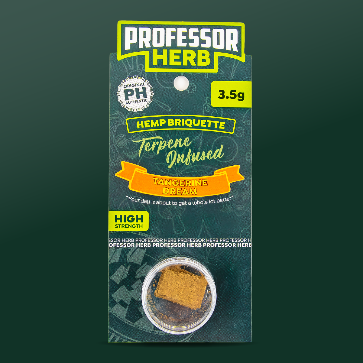 Professor Herb Hemp Briquette Hash (3.5g) x5 Pouches - Tangerine Dream