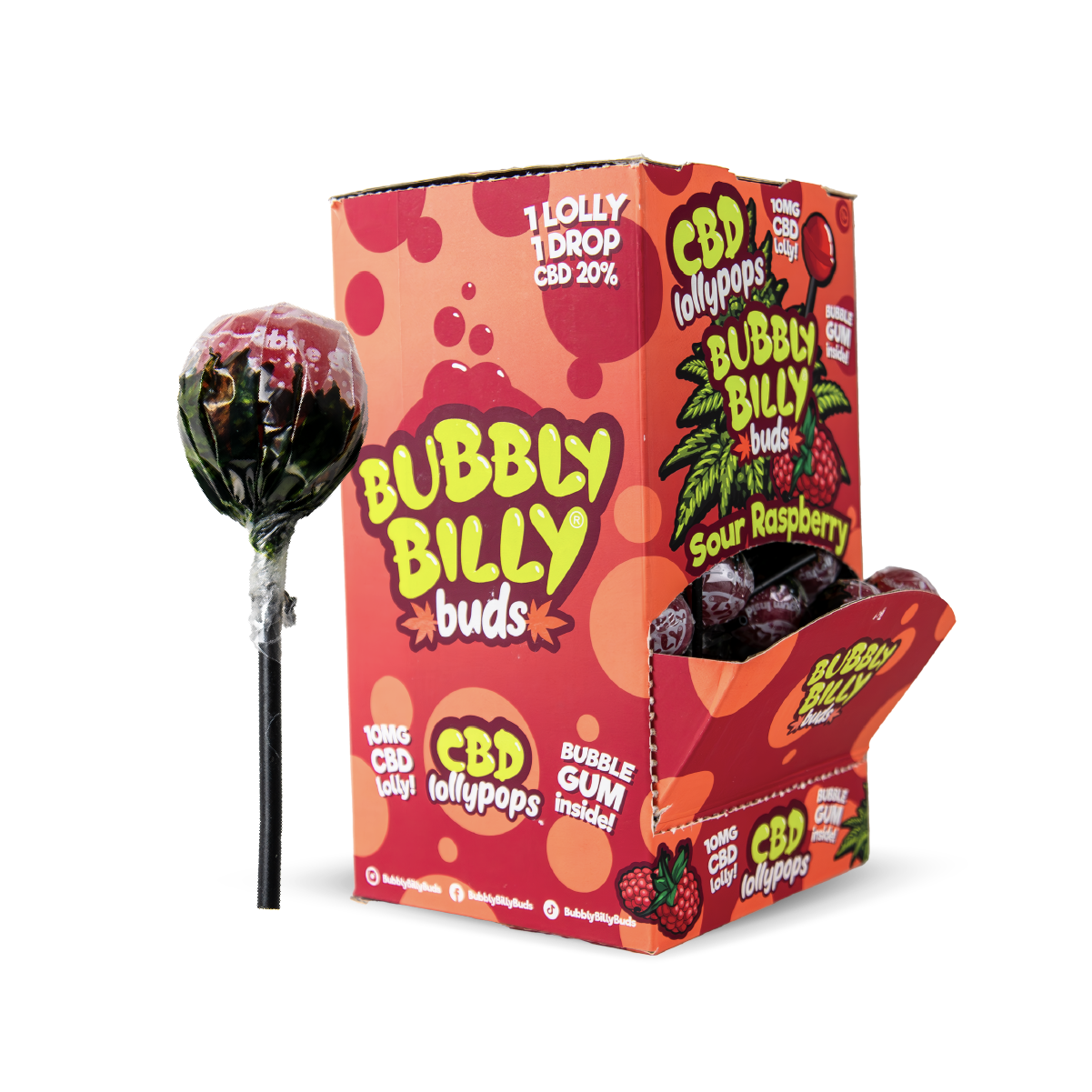 Bubbly Billy Buds Cbd Lollipops Sour Raspberry Default Title