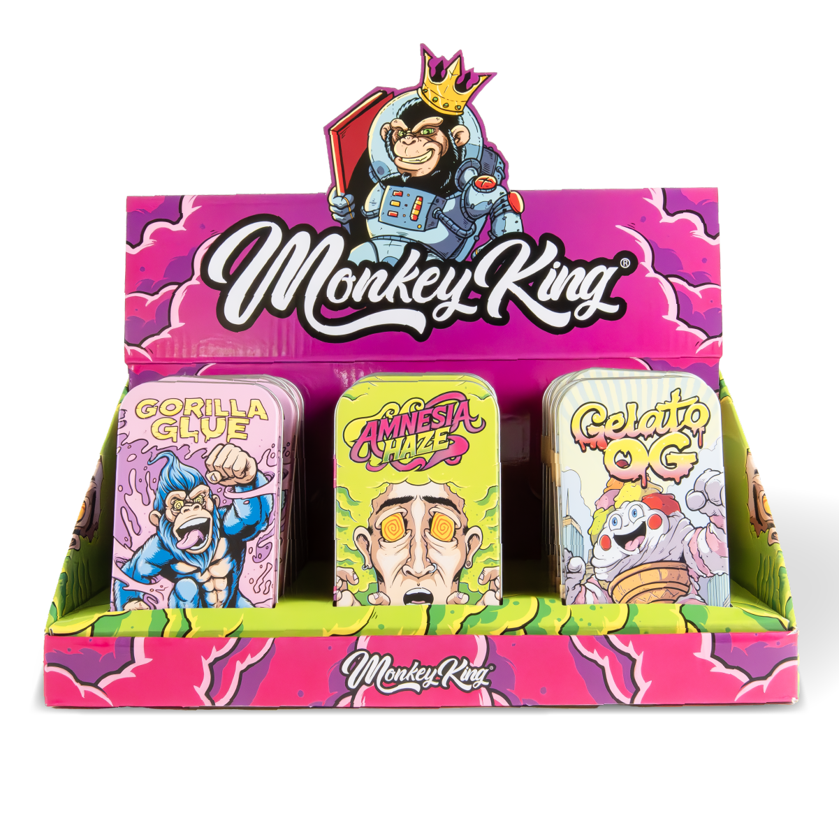 Monkey King Metal Tobacco Tins: Genetics Edition (18 Pack)