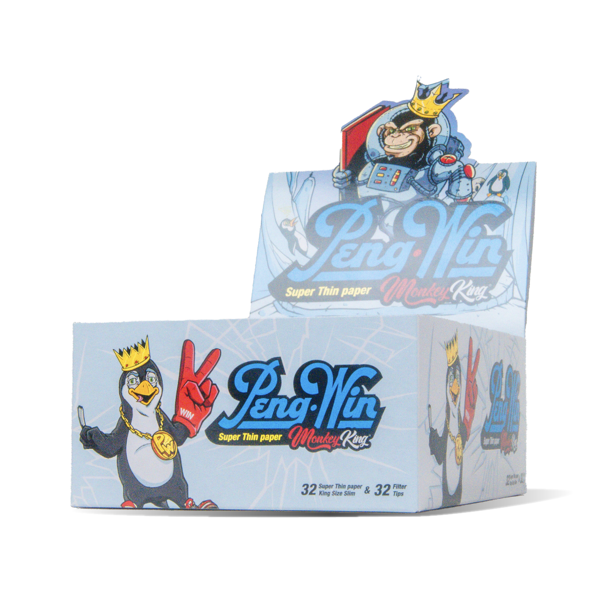 Monkey King Rolling Papers + Tips: Peng-Win Edition (24 Pack)