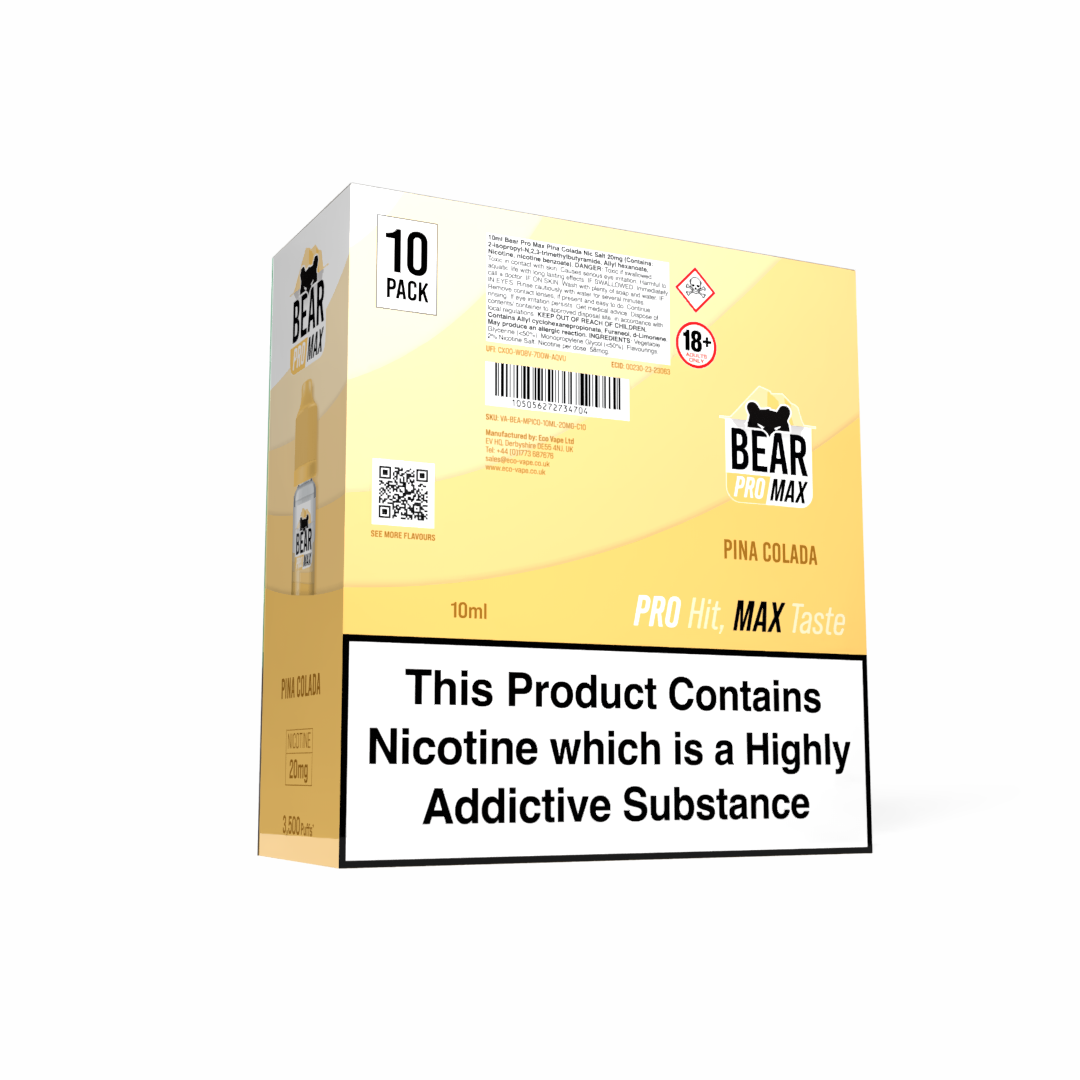 BEAR Pro MAX Salts: Pina Colada - 20mg (10 Pack)