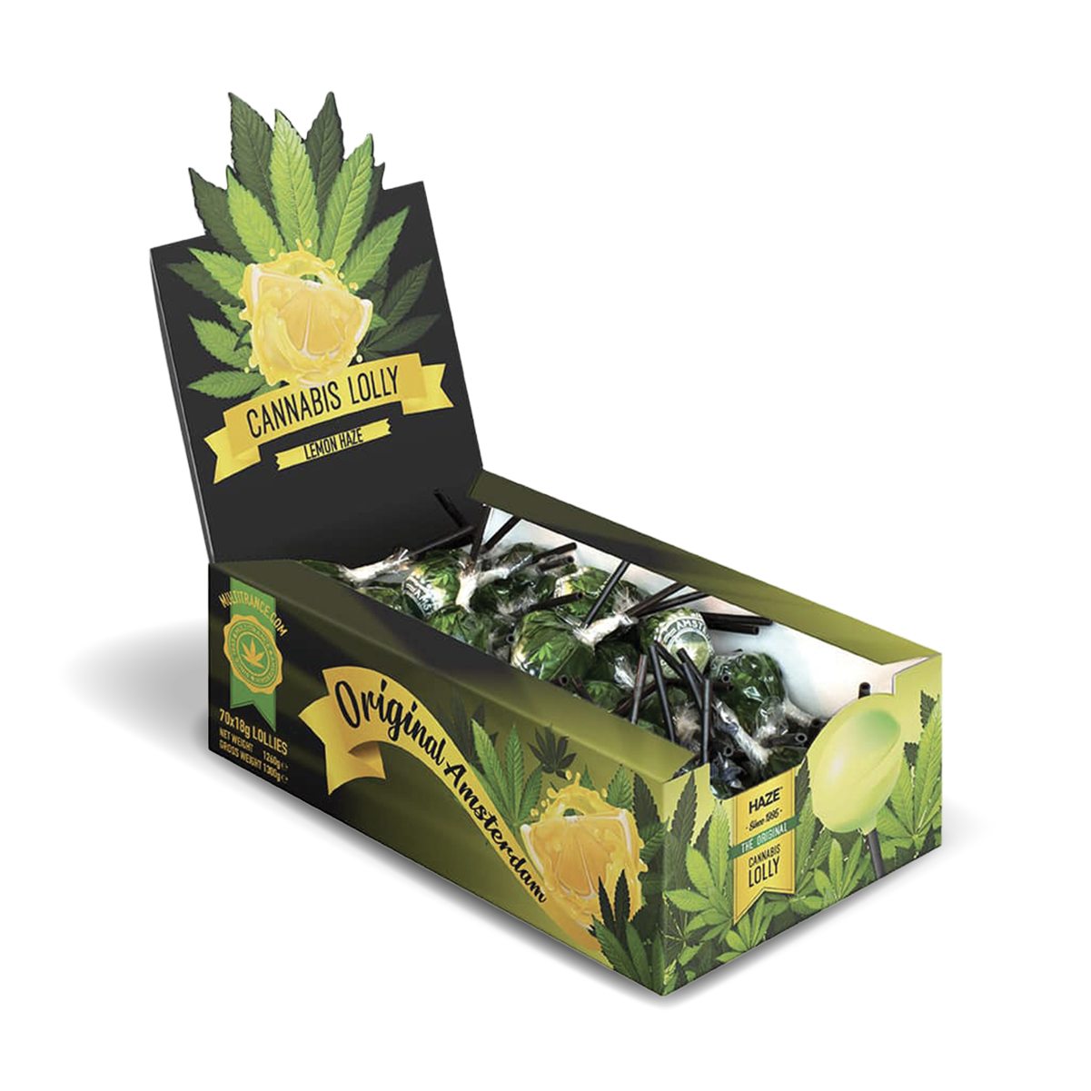 Multitrance Cannabis Lollipops: Lemon Haze (70 Pack)