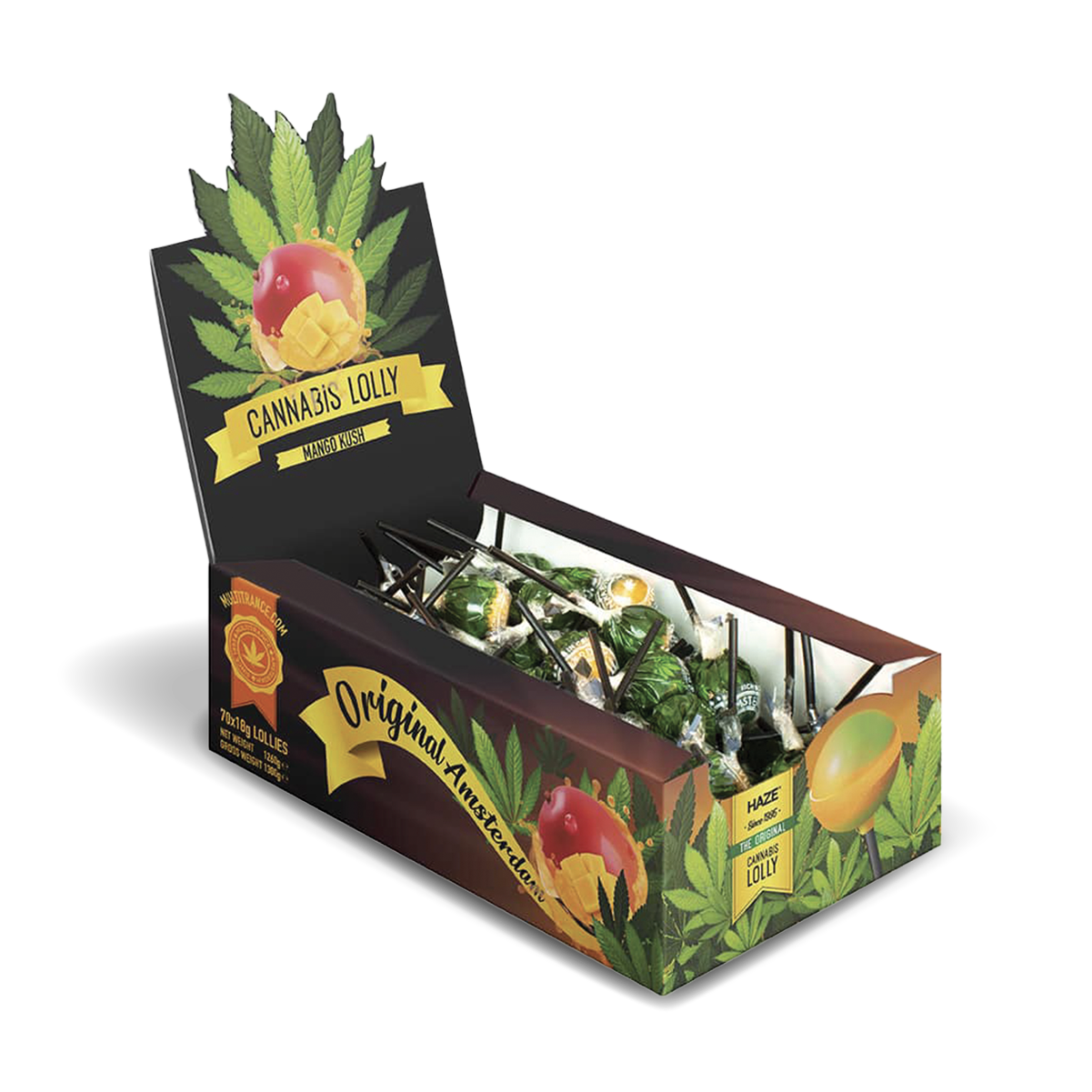 Multitrance Cannabis Lollipops: Mango Kush (70 Pack)