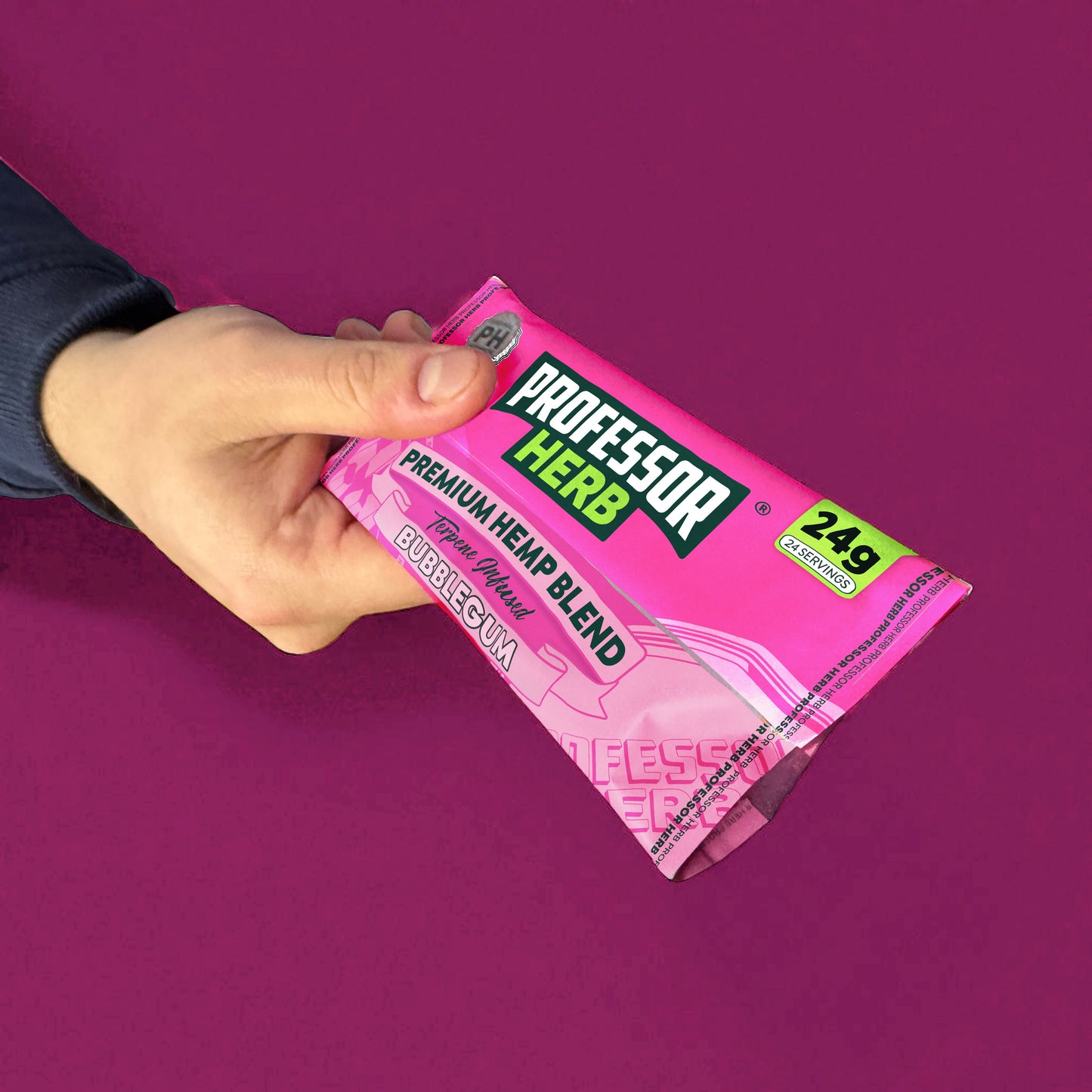 Professor Herb Premium Hemp Blend: Bubblegum - 24g (10 Pack)