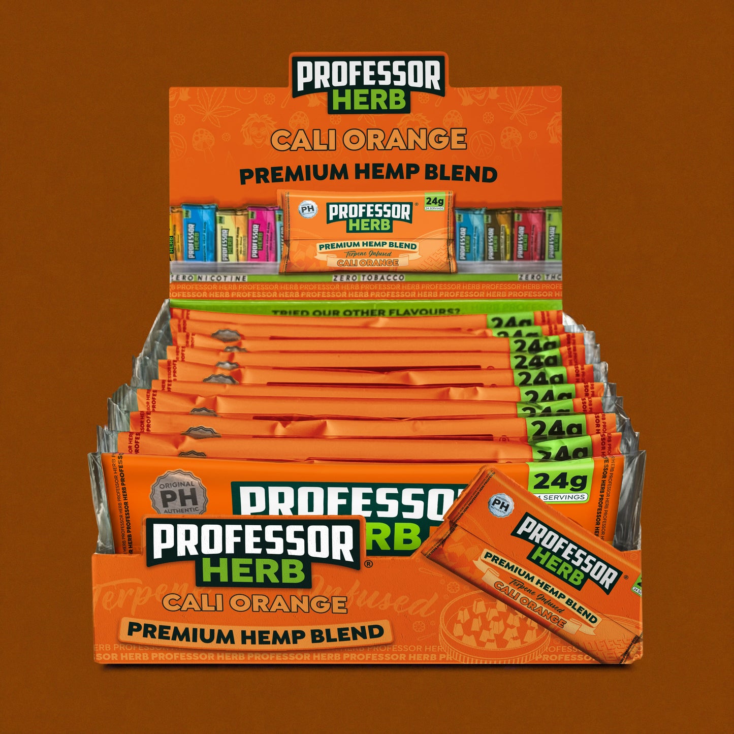 Professor Herb Premium Hemp Blend: Cali Orange - 24g (10 Pack)