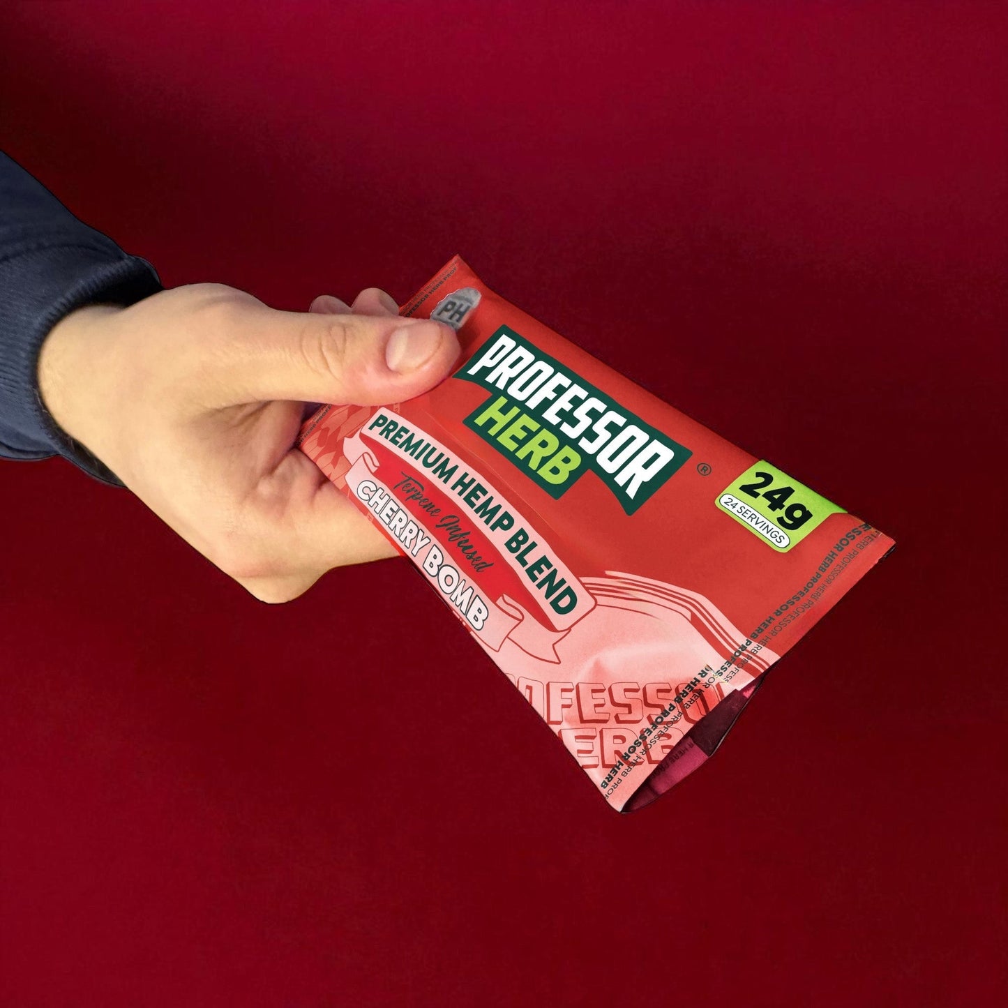 Professor Herb Premium Hemp Blend: Cherry Bomb - 24g (10 Pack)