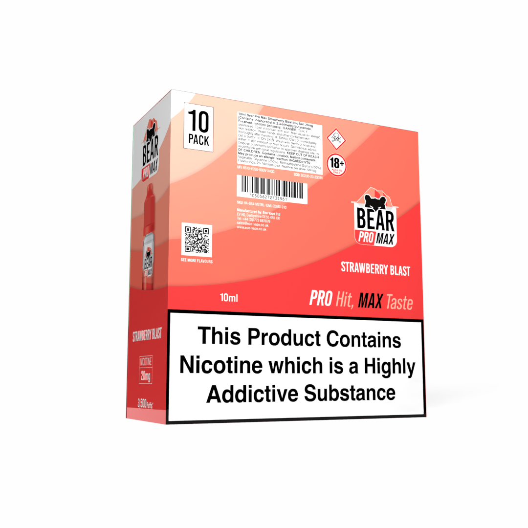 BEAR Pro MAX Salts: Strawberry Blast - 20mg (10 Pack)