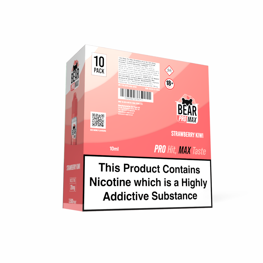 BEAR Pro MAX Salts: Strawberry Kiwi - 10mg (10 Pack)