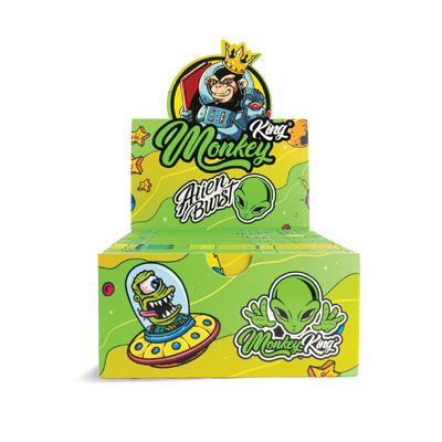 Monkey King Rolling Papers & Tips: Alien - King Size Unbleached (24 Pack)