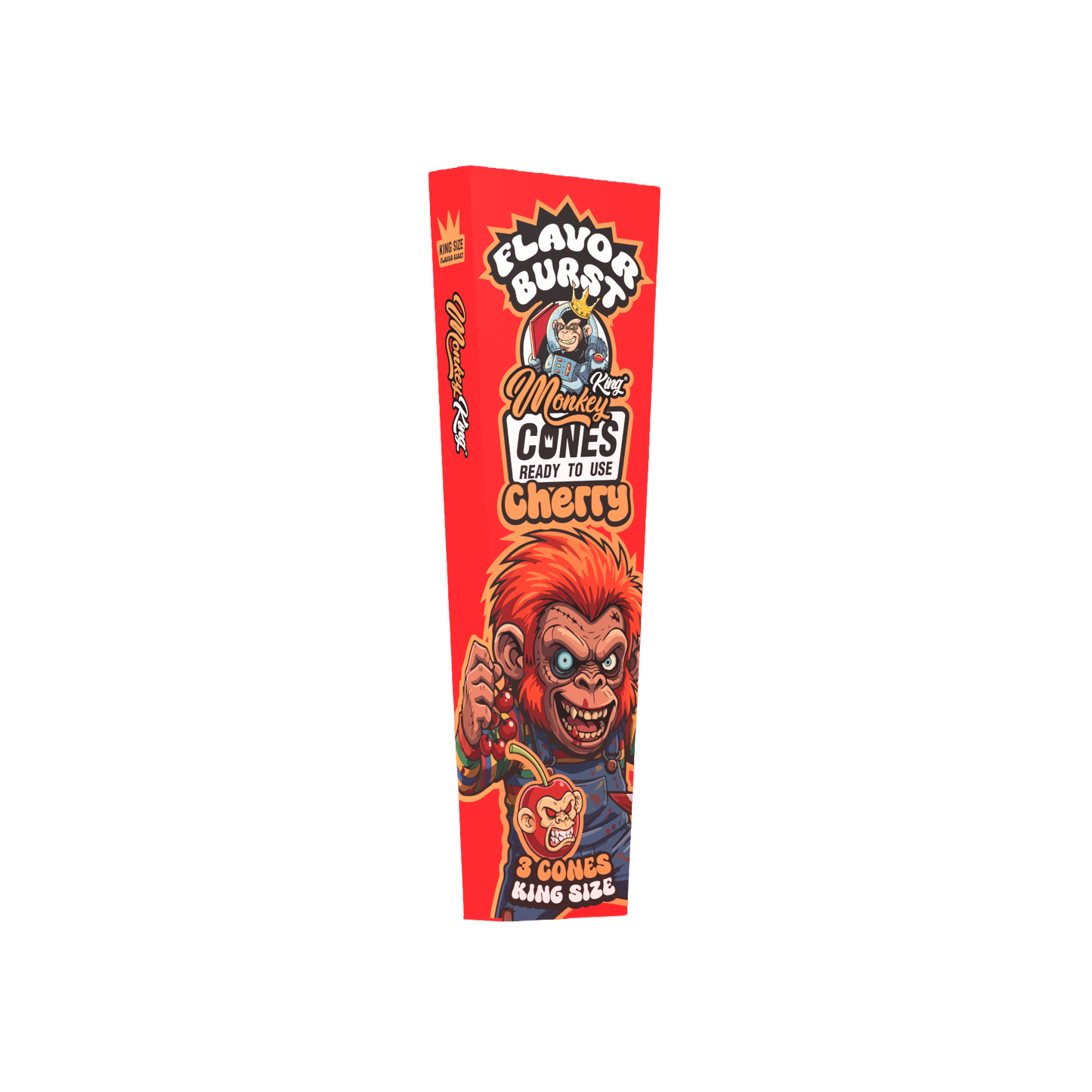 Monkey King: King Size Flavour Burst Cones (24 Pack) - Cherry