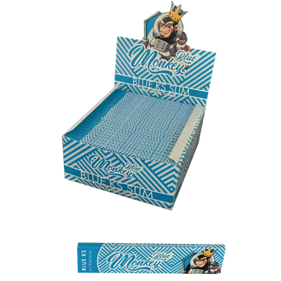 Monkey King Rolling Papers: Blue - King Size (50 Pack)