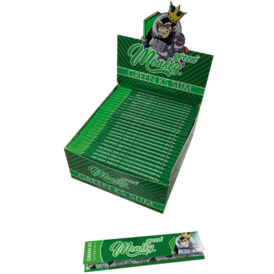 Monkey King Rolling Papers: Green - King Size (50 Pack)