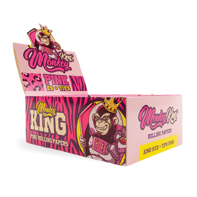Monkey King Kingsize Papers + Tips: Pink - (24 Pack)