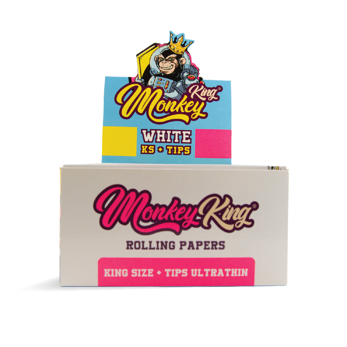 Monkey King Kingsize Papers + Tips: Ultra Thin - (24 Pack)
