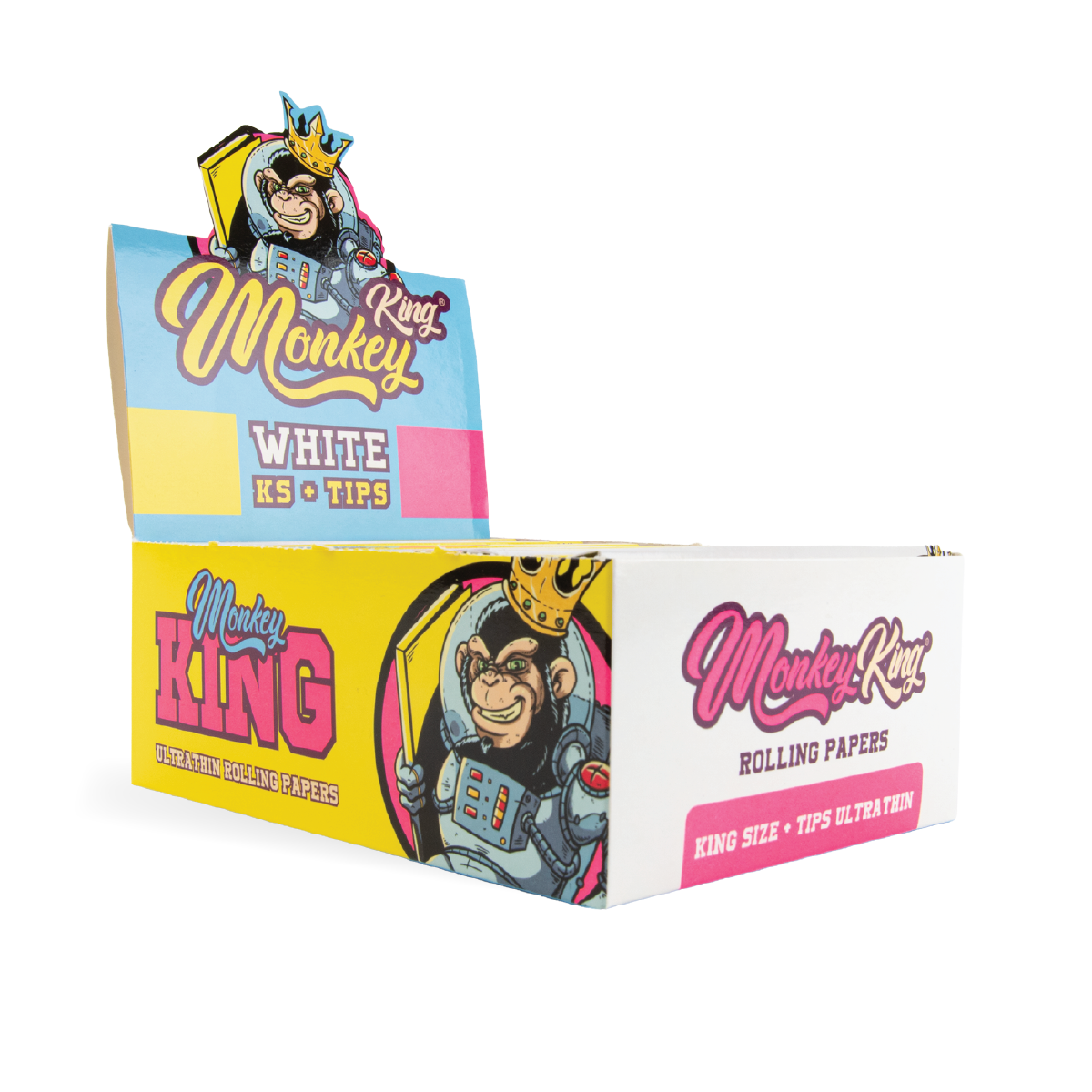 Monkey King Kingsize Papers + Tips: Ultra Thin - (24 Pack)