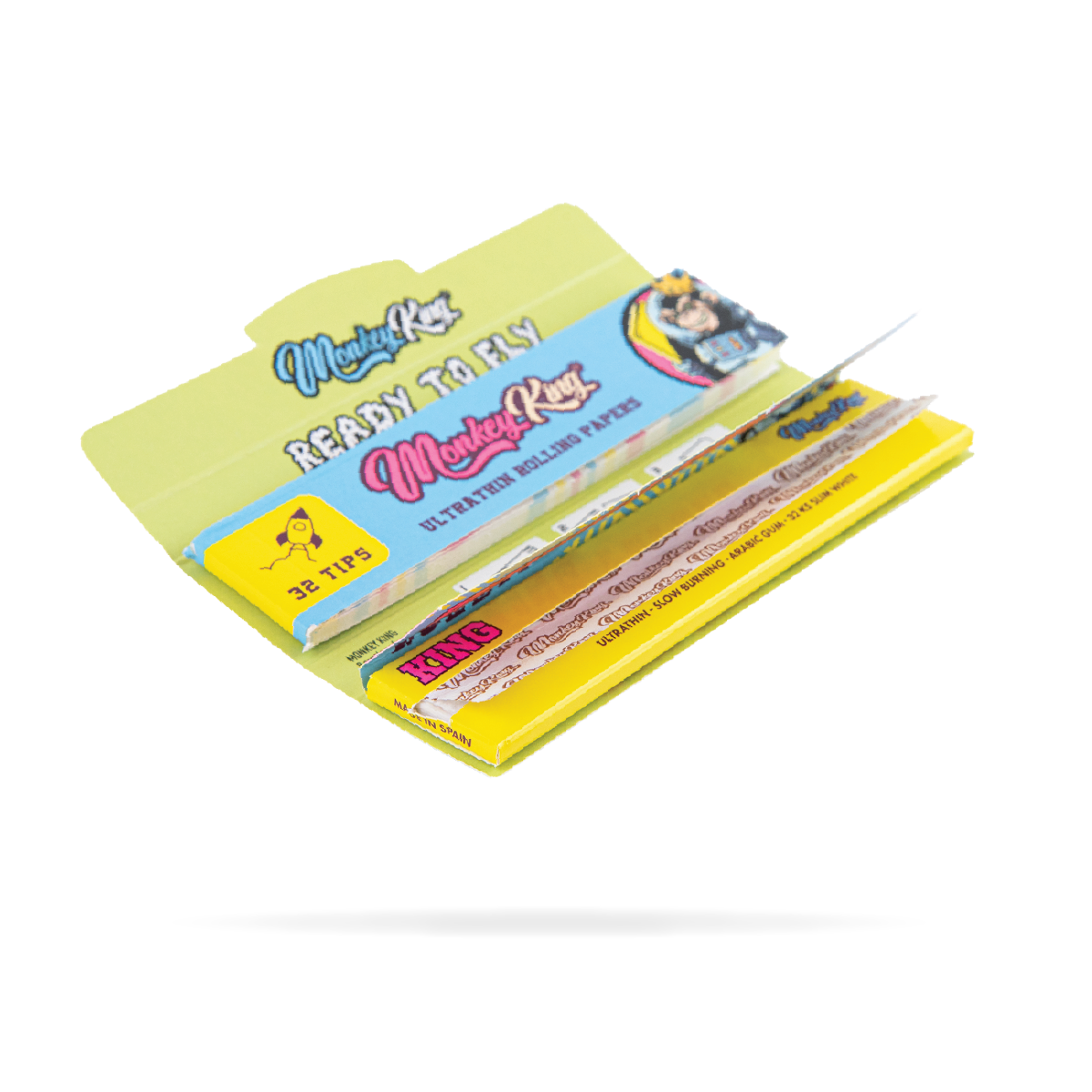 Monkey King Kingsize Papers + Tips: Ultra Thin - (24 Pack)