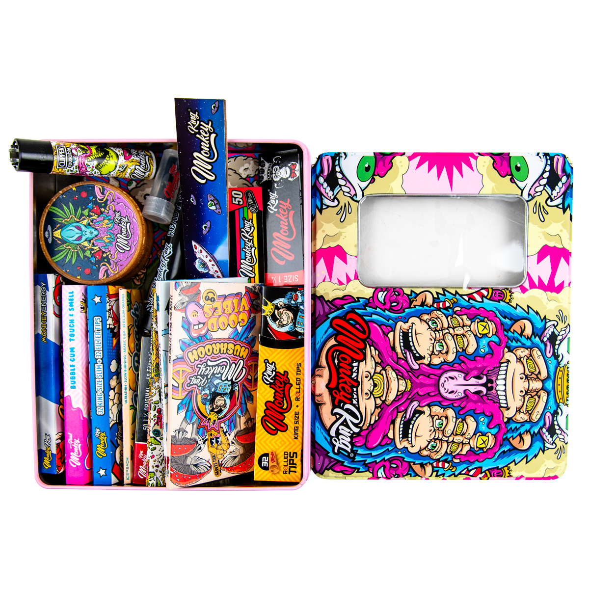 Monkey King Smoking Gift Set - Pink (Single Piece)