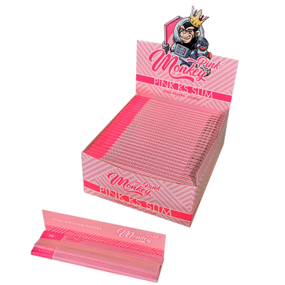 Monkey King Rolling Papers: Pink - King Size (50 Pack)