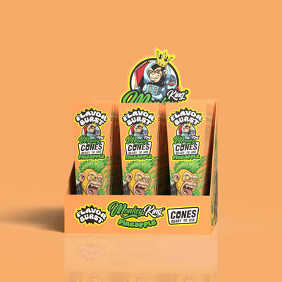 Monkey King: King Size Flavour Burst Cones (480pcs Carton) - Pineapple