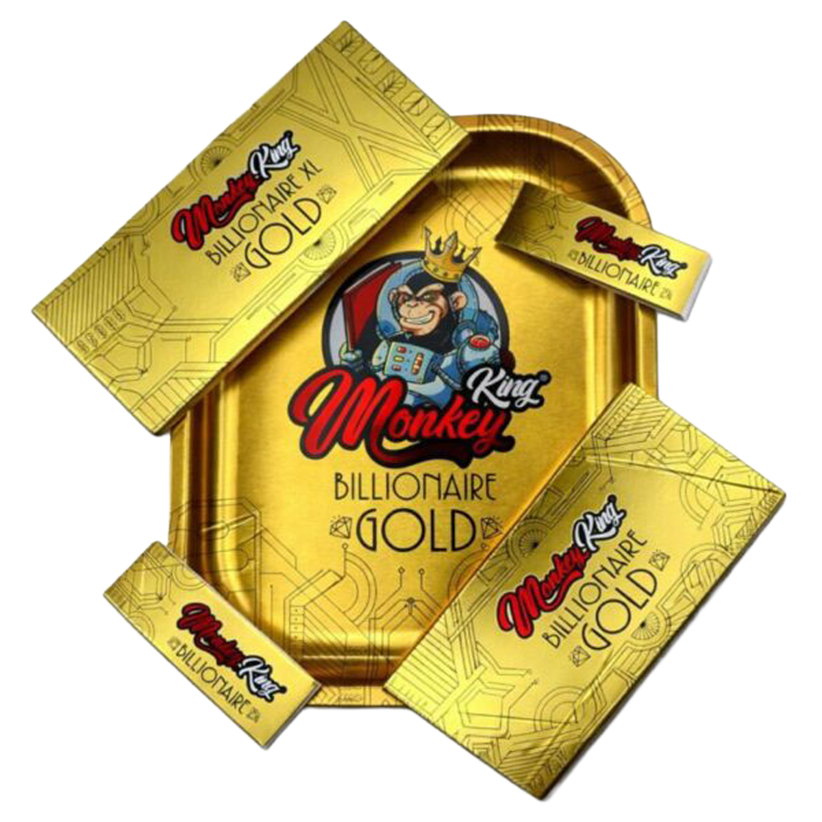 Monkey King Billionaire Gold Rolling Tray Box