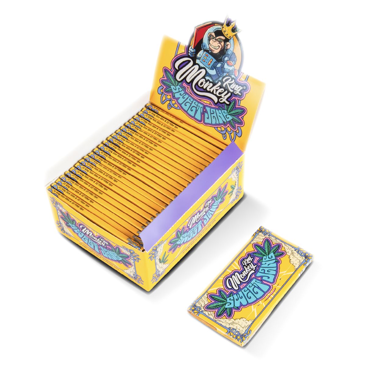 Monkey King Sweet Jane Unbleached King Size Papers & Tips (24 Pack)