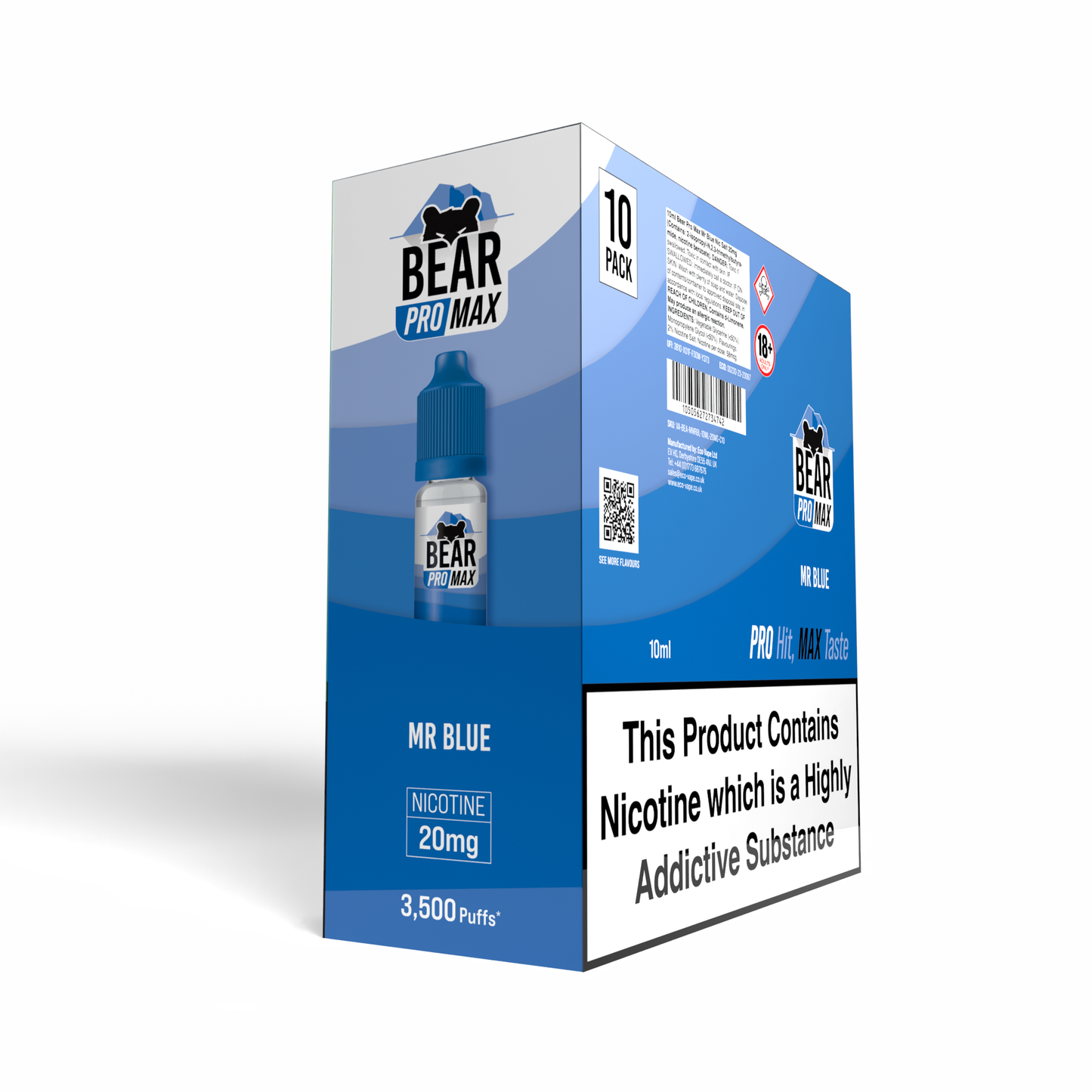 BEAR Pro MAX Salts: Mr Blue - 20mg (10 Pack)