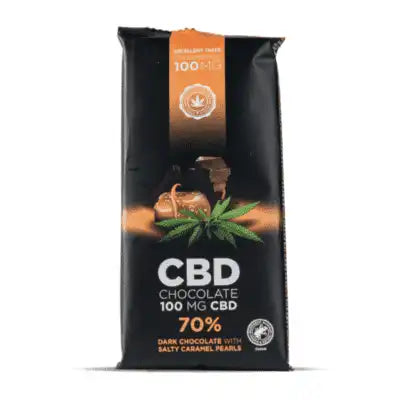 Multitrance CBD Chocolate: Dark Salted Caramel - 100mg (15 Pack)