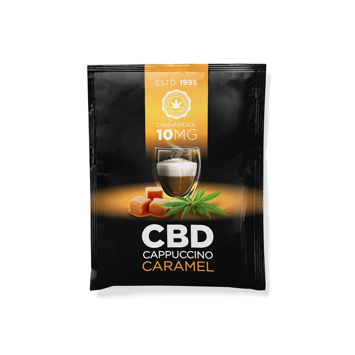 Multitrance CBD Coffee Instant Cappuccino: Caramel - 10mg (10 Sachets)