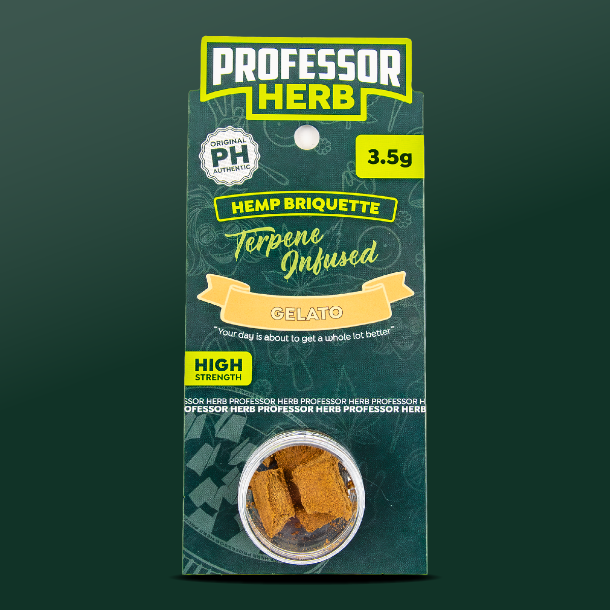 Professor Herb Hemp Briquette Hash (3.5g) x5 Pouches - Gelato