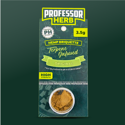 Professor Herb Hemp Briquette Hash (3.5g) x5 Pouches - Original