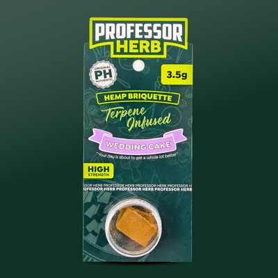 Professor Herb Hemp Briquette Hash (3.5g) x5 Pouches - Wedding Cake