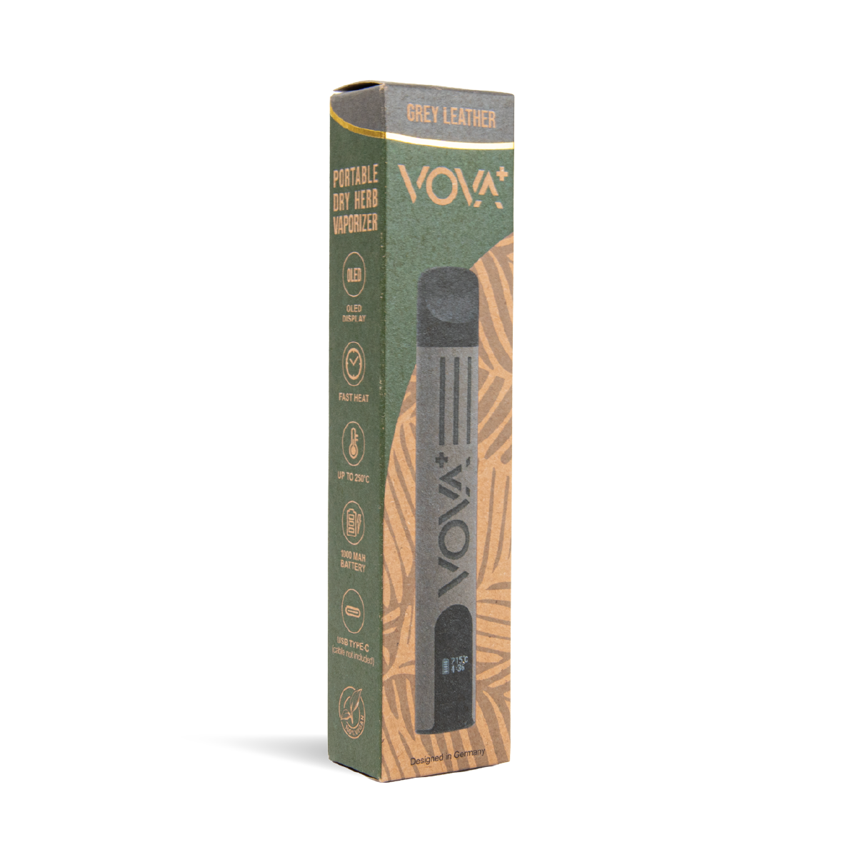 VOVA+ Plus Volks Dry Herb Vaporizers: Grey Leather (10 Pack)