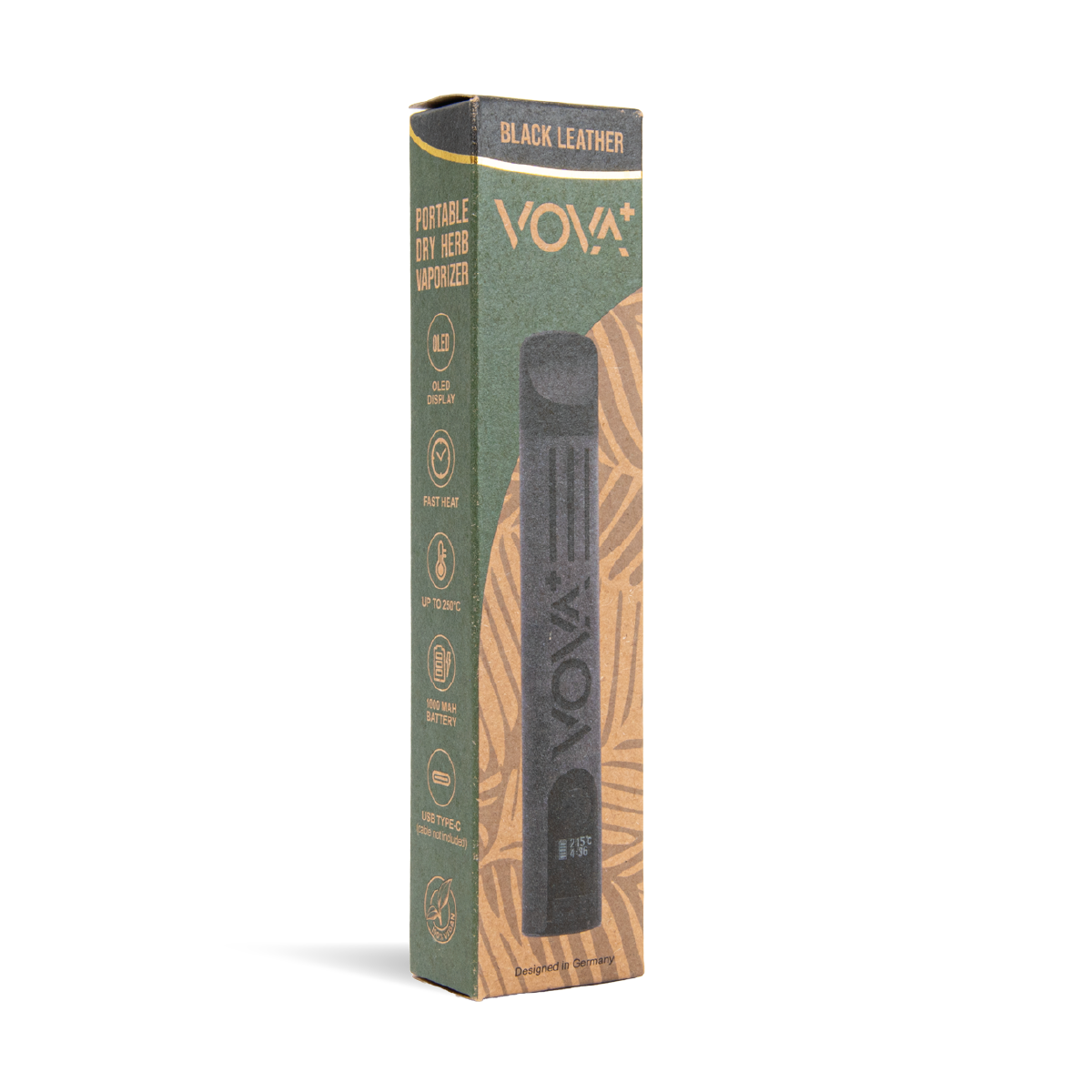 VOVA+ Plus Volks Dry Herb Vaporizers: Black Leather (10 Pack)