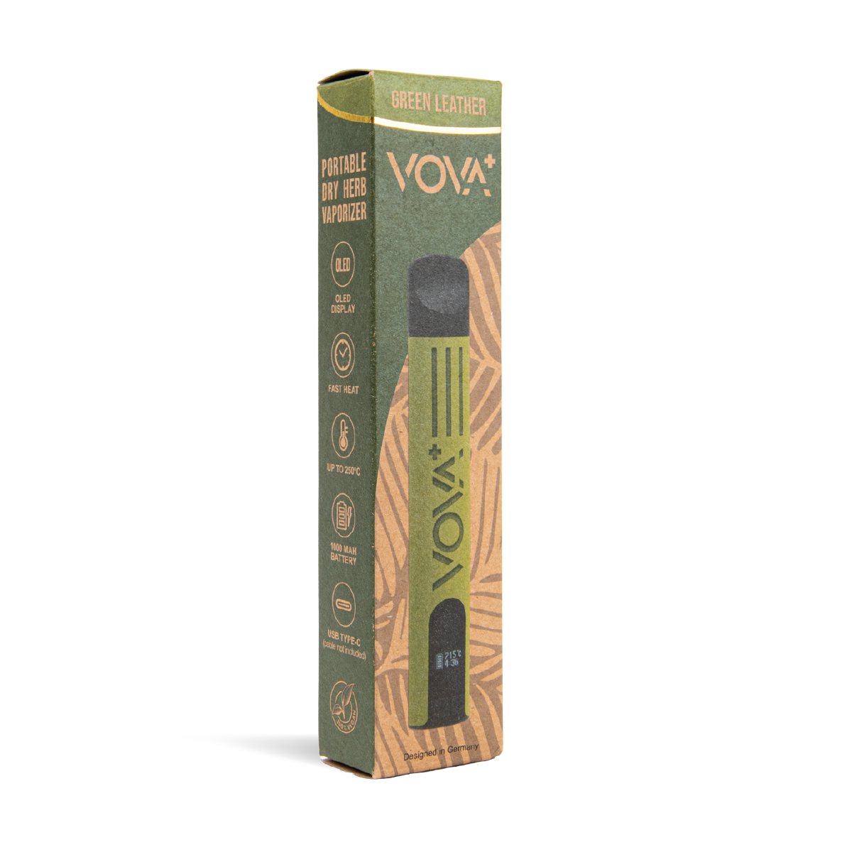 VOVA+ Plus Volks Dry Herb Vaporizers: Green Leather (10 Pack)
