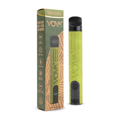 VOVA+ Plus Volks Dry Herb Vaporizers: Green Leather (10 Pack)