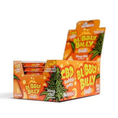 Bubbly Bully Buds CBD Chewing Gum: Mango - 36mg (24 Pack)