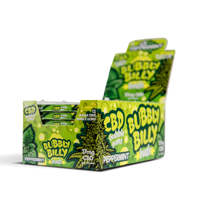 Bubbly Bully Buds CBD Chewing Gum: Peppermint - 17mg (24 Pack)