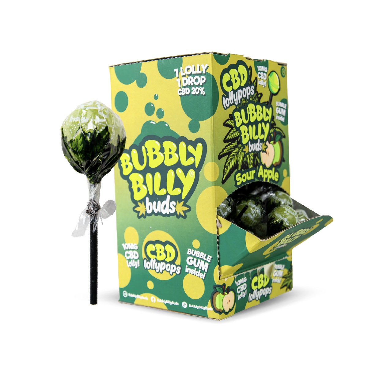Bubbly Billy Buds Cbd Lollipops Sour Apple Default Title
