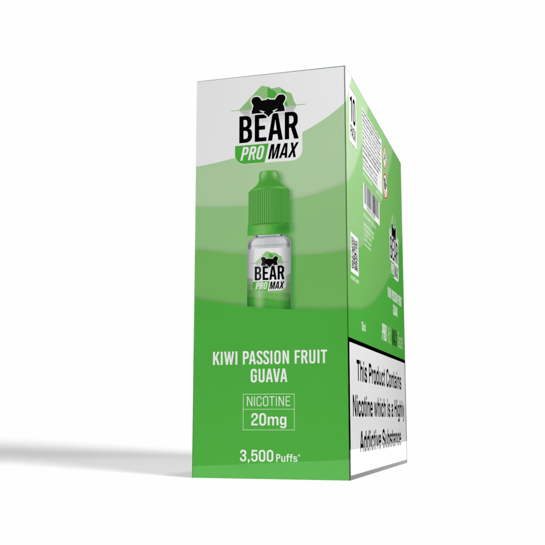 BEAR Pro MAX Salts: Kiwi Passionfruit Guava - 10mg (10 Pack)