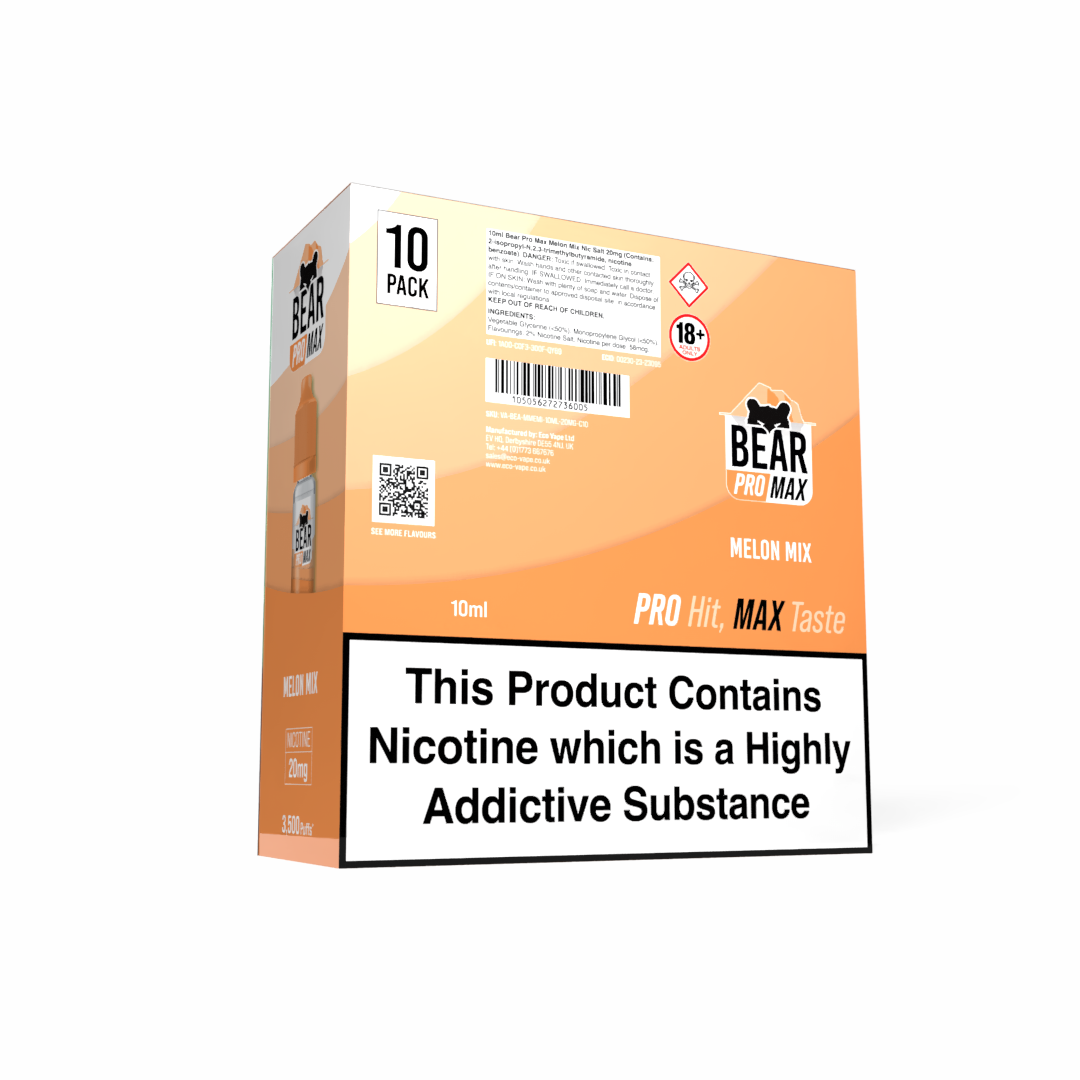 BEAR Pro MAX Salts: Melon Mix - 20mg (10 Pack)