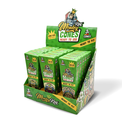 Monkey King Pre-Rolled 3 x Cones: Hemp (18 Pack)