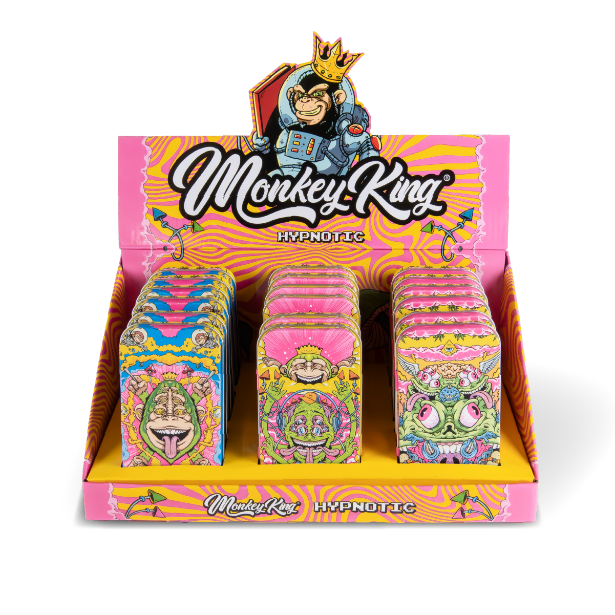 Monkey King Metal Tobacco Tins: Hypnotic Edition (18 Pack)