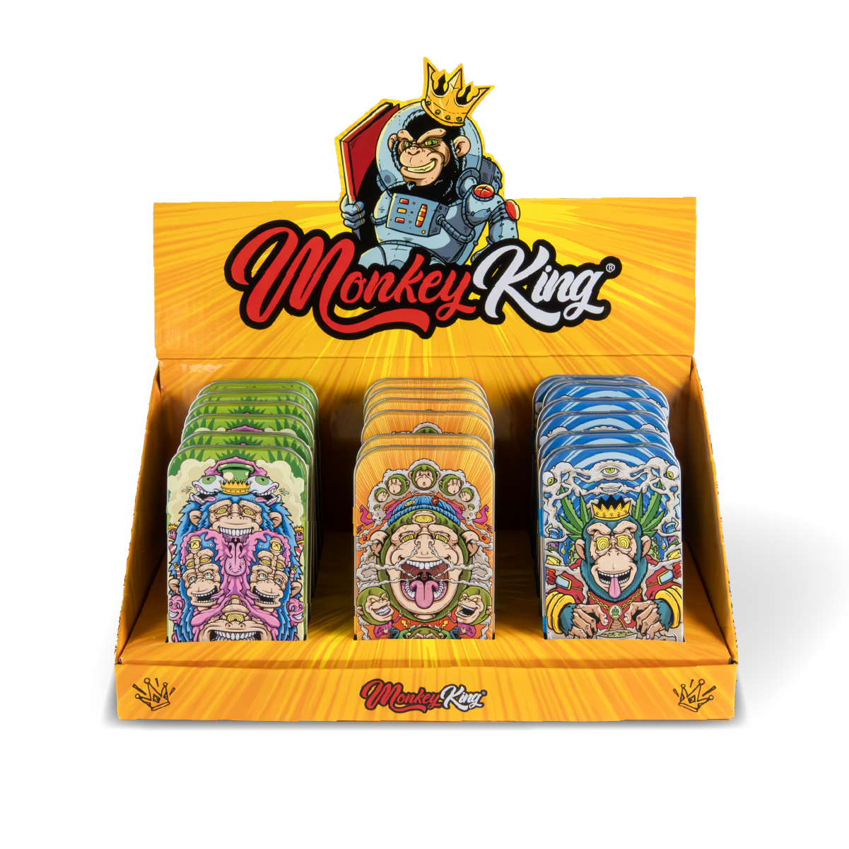 Monkey King Metal Tobacco Tins: Psycho Edition (18 Pack)