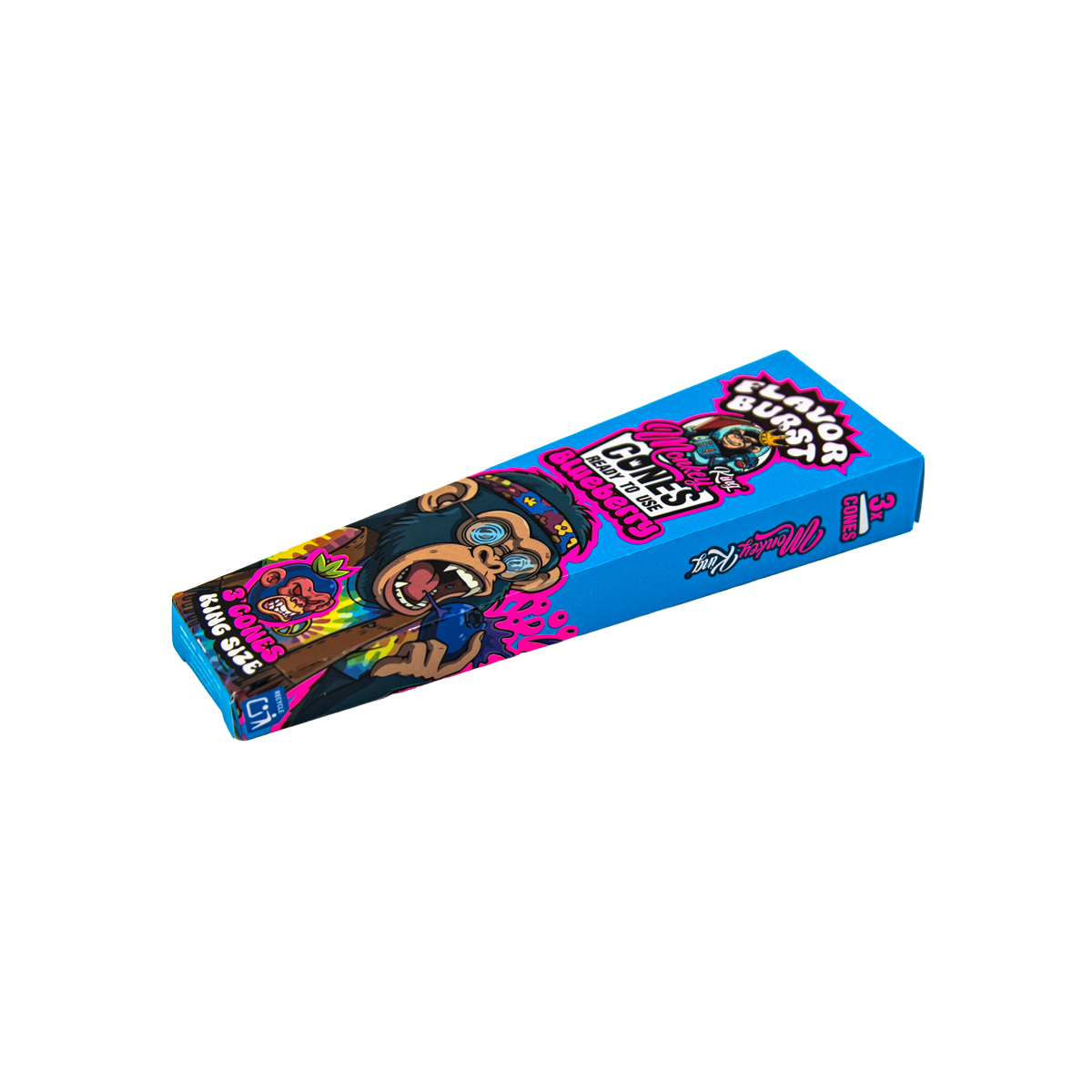 Monkey King: King Size Flavour Burst Cones (24 Pack) - Blueberry
